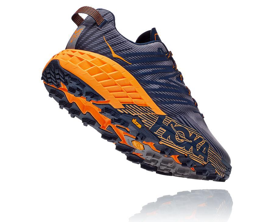 Hoka One One Speedgoat 4 Trailskor Herr - Blå/Orange - ACVMS-3901